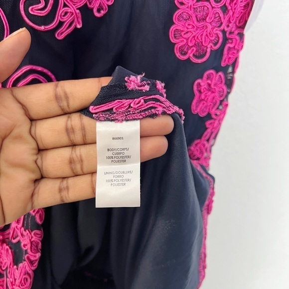 JS COLLECTION EMBROIDERED SHIFT DRESS - Picture 9 of 10